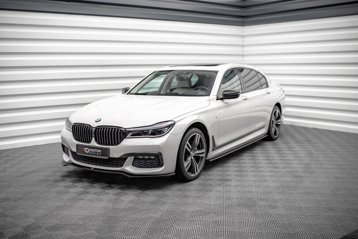 Seitenschweller Ansatz (Paar) V.1 passend für BMW 7 Lang M-Paket G12 schwarz Hochglanz