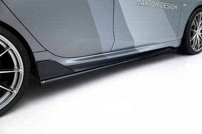 Seitenschweller Ansatz (Paar) V.1 passend für BMW M135i M Performance F70 schwarz Hochglanz
