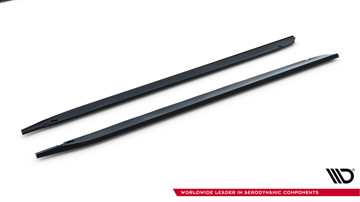 Seitenschweller Ansatz (Paar) V.1 passend für BMW M135i M Performance F70 schwarz Hochglanz