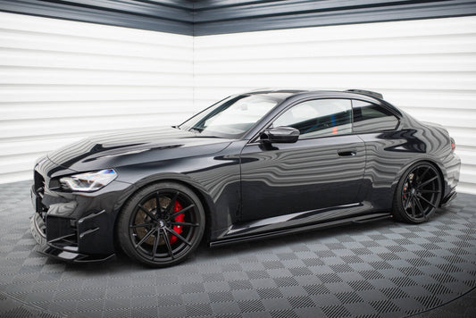 Seitenschweller Ansatz (Paar) V.1 passend für BMW M2 G87 schwarz Hochglanz