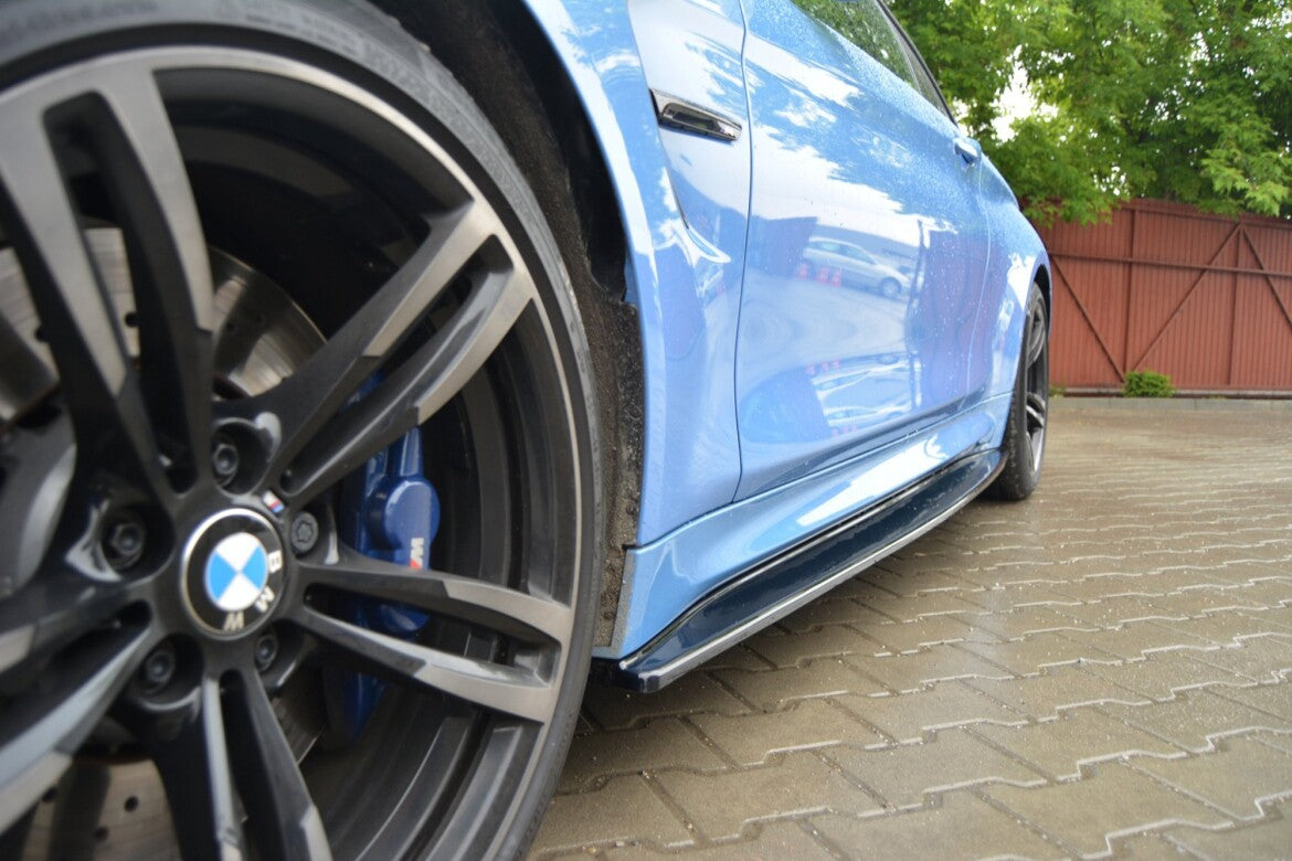 Seitenschweller Ansatz (Paar) V.1 passend für BMW M4 F82 schwarz Hochglanz