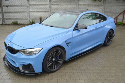 Seitenschweller Ansatz (Paar) V.1 passend für BMW M4 F82 schwarz Hochglanz