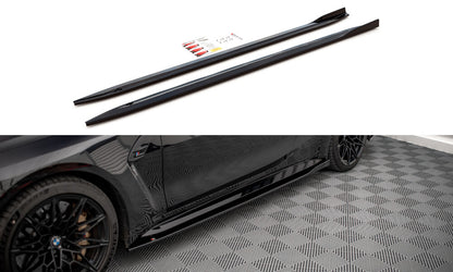 Seitenschweller Ansatz (Paar) V.1 passend für BMW M4 G82 / G82 FL schwarz Hochglanz