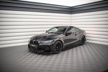 Seitenschweller Ansatz (Paar) V.1 passend für BMW M4 G82 / G82 FL schwarz Hochglanz