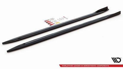 Seitenschweller Ansatz (Paar) V.1 passend für BMW M4 G82 / G82 FL schwarz Hochglanz