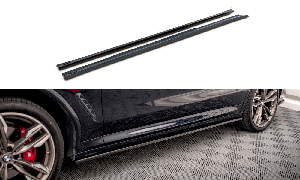 Seitenschweller Ansatz (Paar) V.1 passend für BMW X3 M40d / M40i / M-Paket G01 schwarz Hochglanz