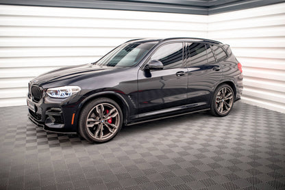 Seitenschweller Ansatz (Paar) V.1 passend für BMW X3 M40d / M40i / M-Paket G01 schwarz Hochglanz