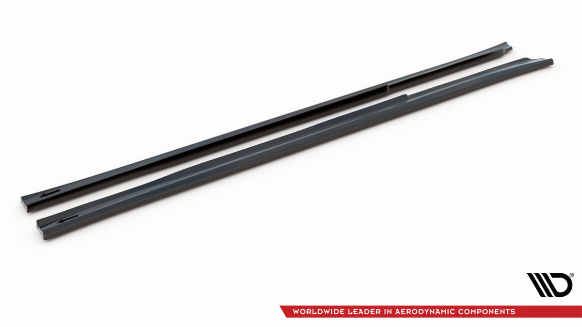 Seitenschweller Ansatz (Paar) V.1 passend für BMW X3 M40d / M40i / M-Paket G01 schwarz Hochglanz