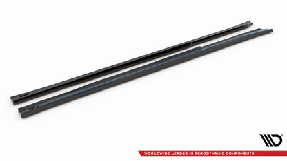 Seitenschweller Ansatz (Paar) V.1 passend für BMW X3 M40d / M40i / M-Paket G01 schwarz Hochglanz