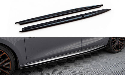 Seitenschweller Ansatz (Paar) V.1 passend für CUPRA Leon ST / Hatchback Aero Mk1 FL schwarz Hochglanz