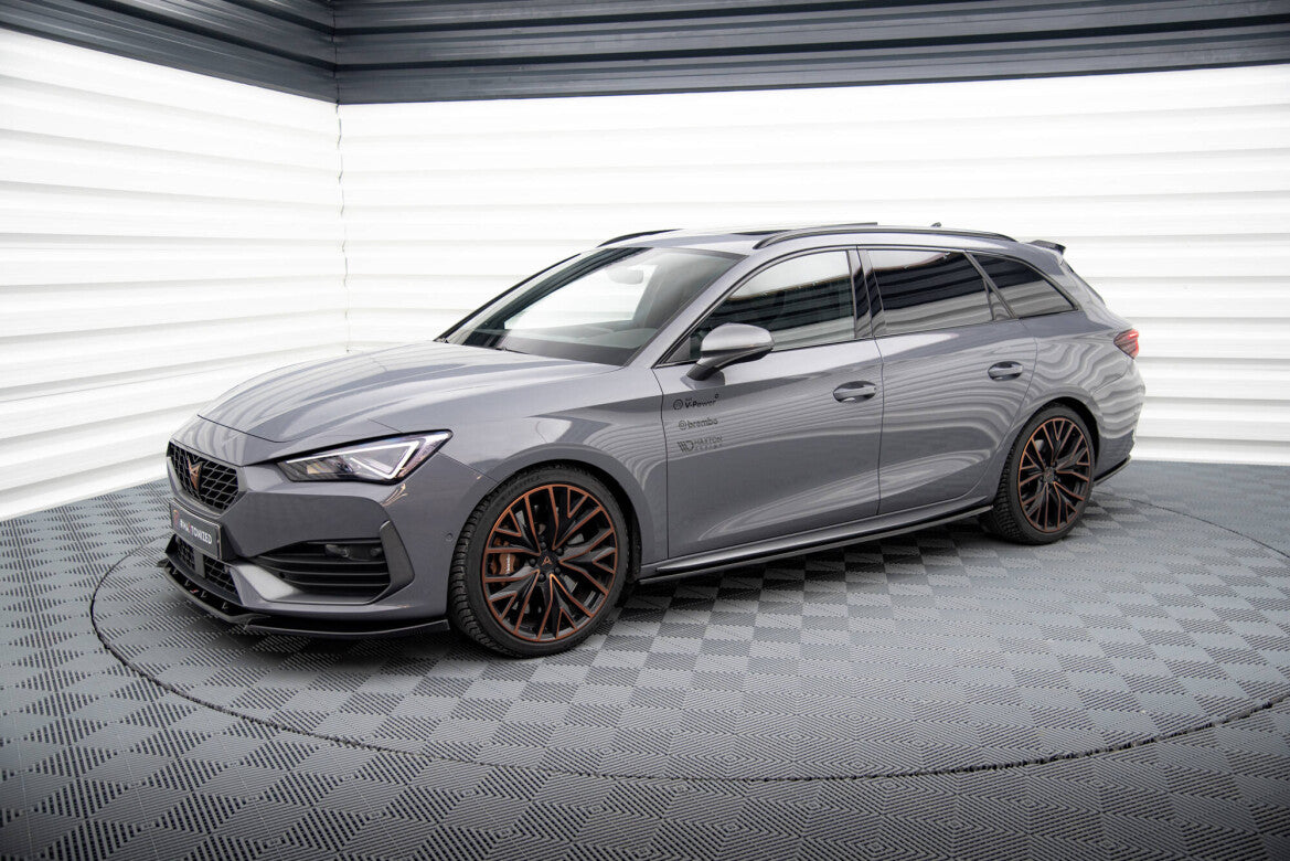 Seitenschweller Ansatz (Paar) V.1 passend für CUPRA Leon ST / Hatchback Aero Mk1 FL schwarz Hochglanz