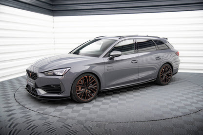 Seitenschweller Ansatz (Paar) V.1 passend für CUPRA Leon ST / Hatchback Aero Mk1 FL schwarz Hochglanz