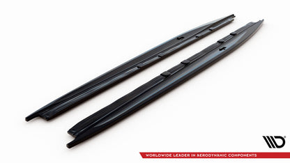 Seitenschweller Ansatz (Paar) V.1 passend für CUPRA Leon ST / Hatchback Aero Mk1 FL schwarz Hochglanz