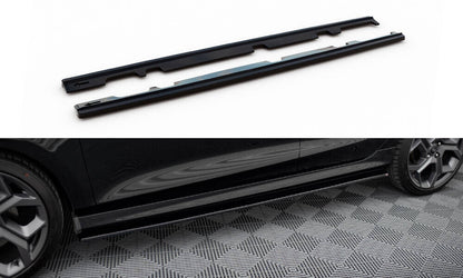 Seitenschweller Ansatz (Paar) V.1 passend für Ford Fiesta ST / ST-Line Mk8 schwarz Hochglanz
