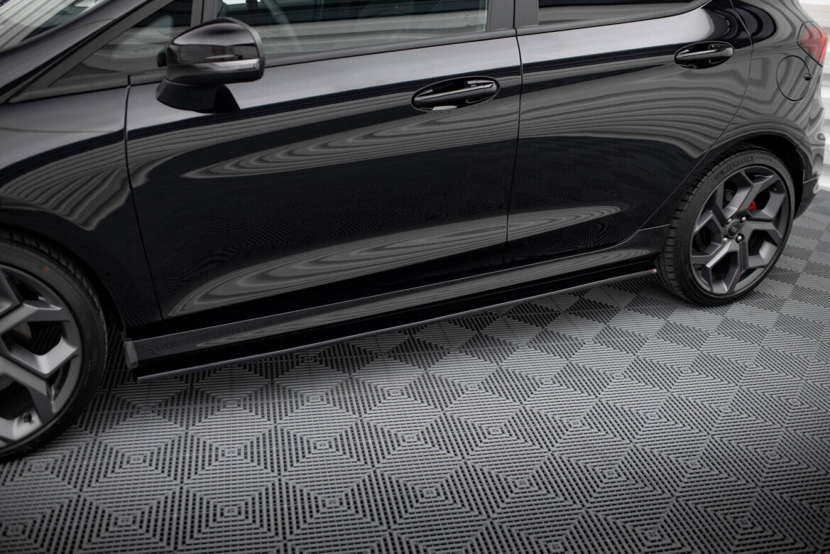 Seitenschweller Ansatz (Paar) V.1 passend für Ford Fiesta ST / ST-Line Mk8 schwarz Hochglanz