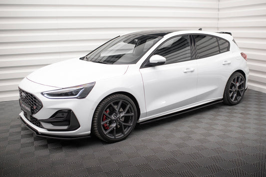 Seitenschweller Ansatz (Paar) V.1 passend für Ford Focus ST / ST-Line Mk4 FL schwarz Hochglanz