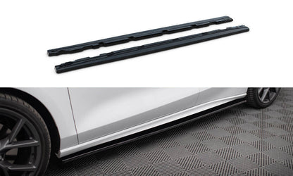 Seitenschweller Ansatz (Paar) V.1 passend für Ford Focus ST / ST-Line Mk4 FL schwarz Hochglanz