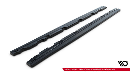 Seitenschweller Ansatz (Paar) V.1 passend für Ford Focus ST / ST-Line Mk4 FL schwarz Hochglanz