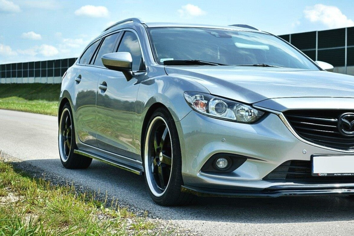 Seitenschweller Ansatz (Paar) V.1 passend für Mazda 6 Kombi GJ (Mk3) schwarz Hochglanz