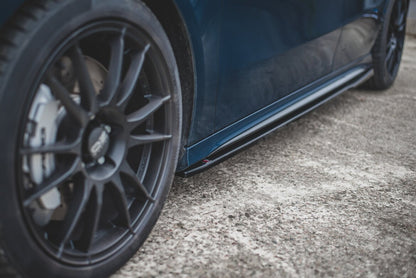 Seitenschweller Ansatz (Paar) V.1 passend für Mercedes A35 AMG / AMG-Line W177 schwarz Hochglanz