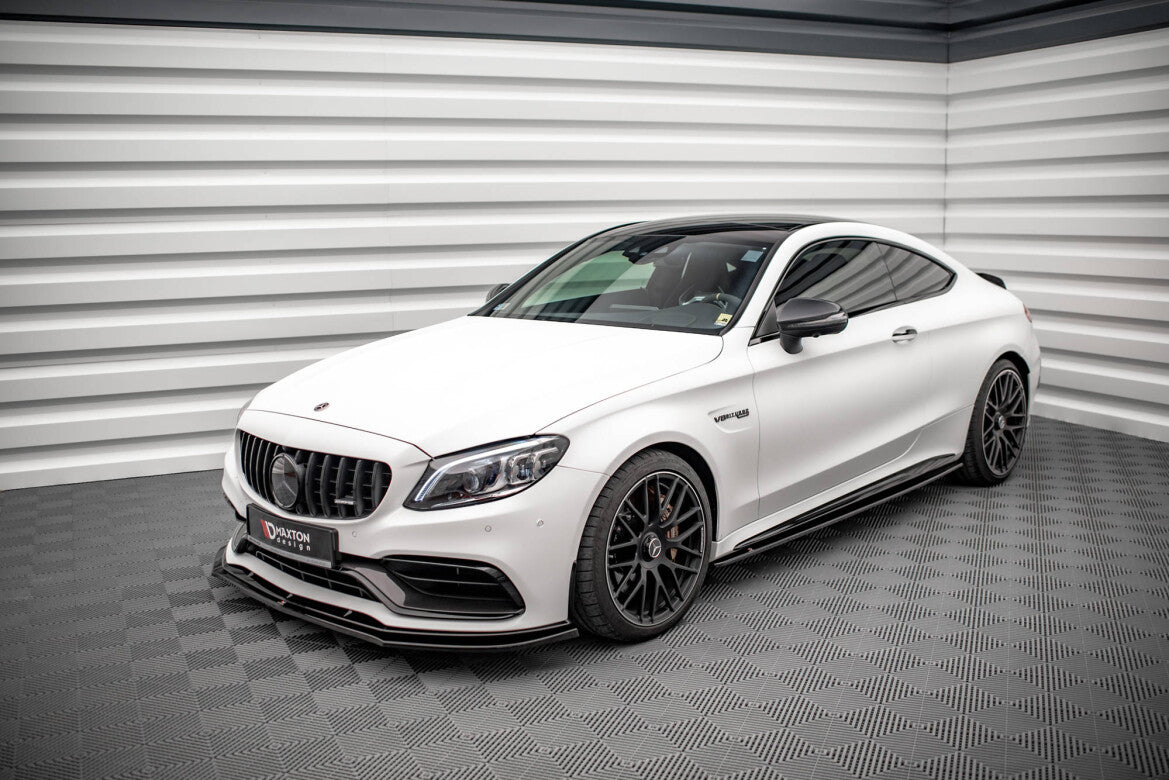 Seitenschweller Ansatz (Paar) V.1 passend für Mercedes-AMG C 63 AMG Coupe C205 FL schwarz Hochglanz