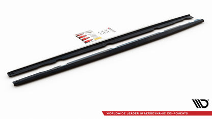 Seitenschweller Ansatz (Paar) V.1 passend für Mercedes-AMG C 63 AMG Coupe C205 FL schwarz matt