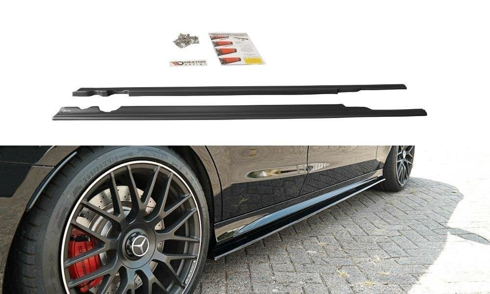 Seitenschweller Ansatz (Paar) V.1 passend für Mercedes C-Klasse S205 63 AMG schwarz Hochglanz