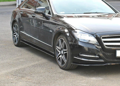 Seitenschweller Ansatz (Paar) V.1 passend für Mercedes CLS C218 schwarz Hochglanz