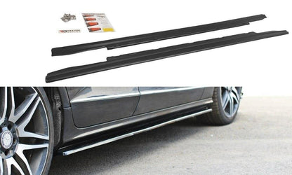 Seitenschweller Ansatz (Paar) V.1 passend für Mercedes CLS C218 schwarz Hochglanz