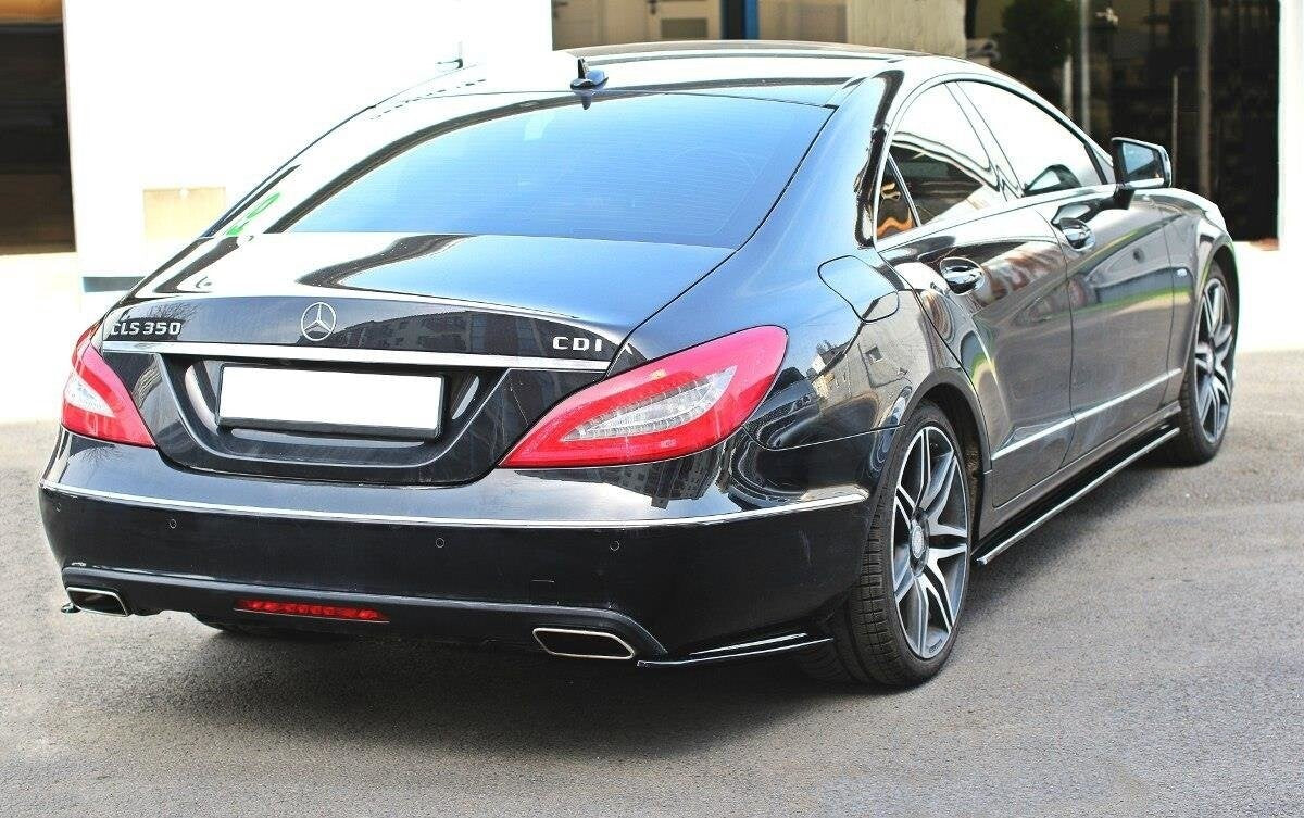 Seitenschweller Ansatz (Paar) V.1 passend für Mercedes CLS C218 schwarz Hochglanz