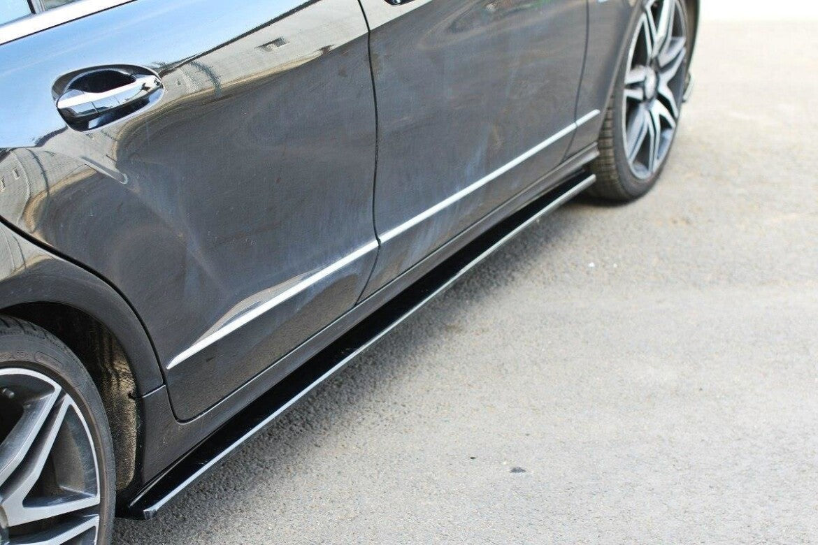 Seitenschweller Ansatz (Paar) V.1 passend für Mercedes CLS C218 schwarz Hochglanz