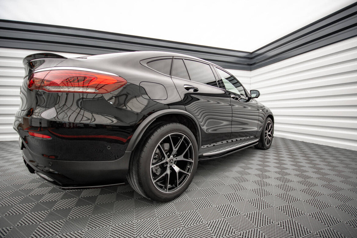 Seitenschweller Ansatz (Paar) V.1 passend für Mercedes GLC Coupe AMG-Line C253 FL schwarz Hochglanz