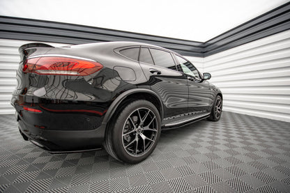 Seitenschweller Ansatz (Paar) V.1 passend für Mercedes GLC Coupe AMG-Line C253 FL schwarz Hochglanz