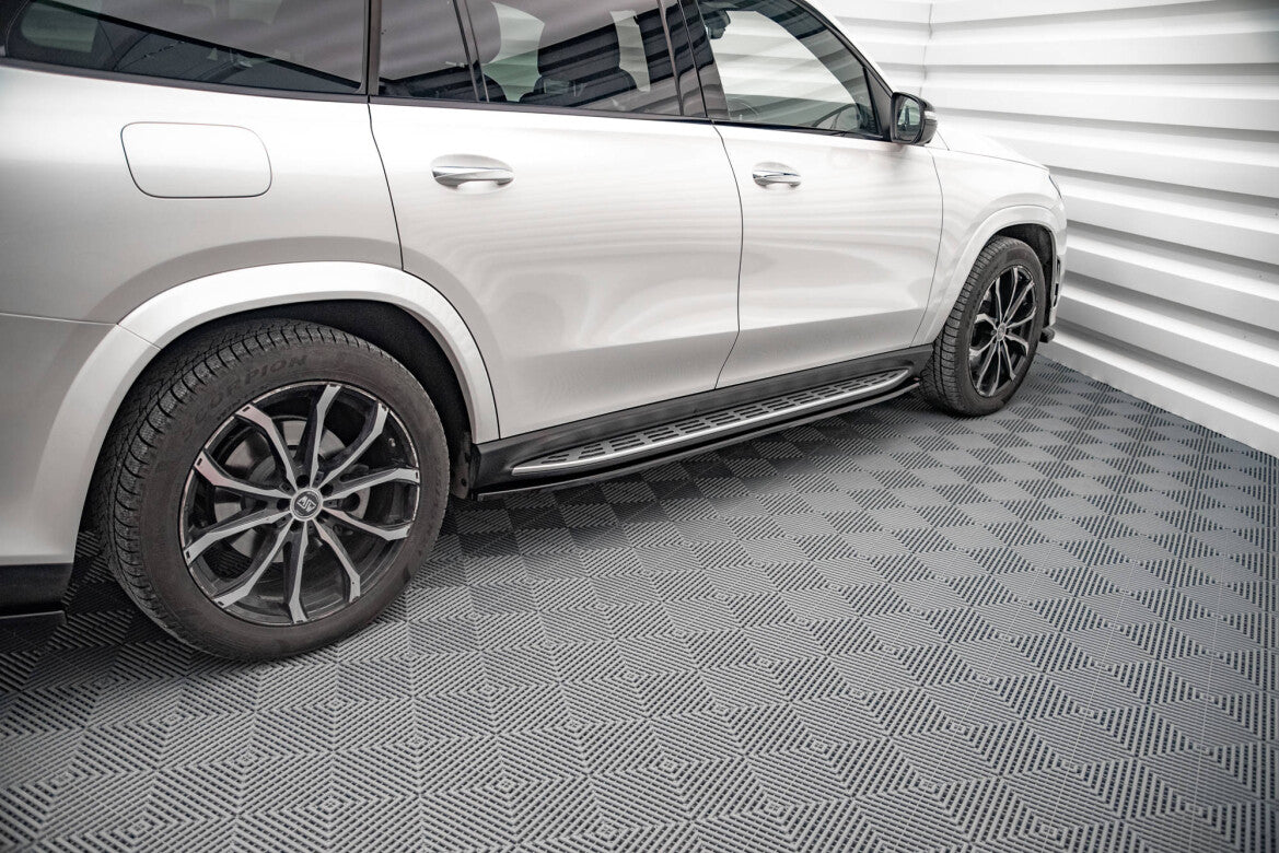 Seitenschweller Ansatz (Paar) V.1 passend für Mercedes GLS AMG-Line X167 schwarz Hochglanz