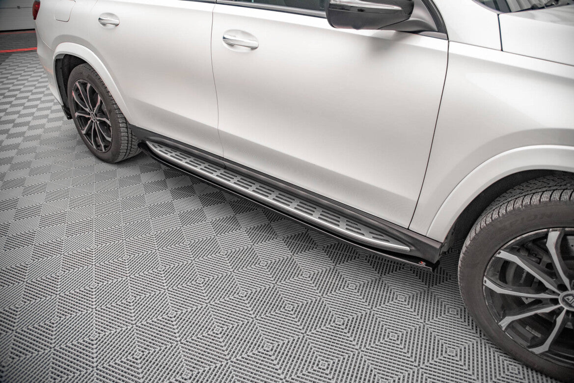 Seitenschweller Ansatz (Paar) V.1 passend für Mercedes GLS AMG-Line X167 schwarz Hochglanz