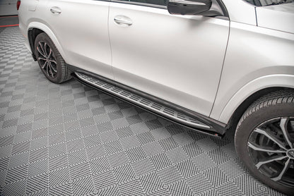 Seitenschweller Ansatz (Paar) V.1 passend für Mercedes GLS AMG-Line X167 schwarz Hochglanz