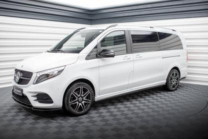 Seitenschweller Ansatz (Paar) V.1 passend für Mercedes V-Klasse Extra Long AMG-Line W447 schwarz Hochglanz