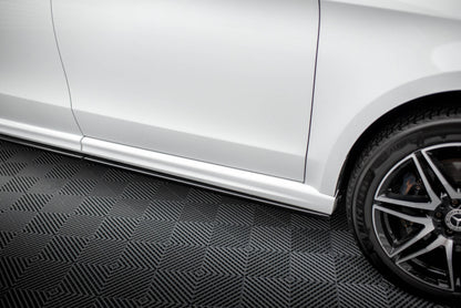 Seitenschweller Ansatz (Paar) V.1 passend für Mercedes V-Klasse Extra Long AMG-Line W447 schwarz Hochglanz