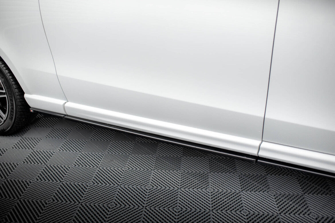 Seitenschweller Ansatz (Paar) V.1 passend für Mercedes V-Klasse Extra Long AMG-Line W447 schwarz Hochglanz