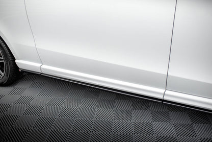 Seitenschweller Ansatz (Paar) V.1 passend für Mercedes V-Klasse Extra Long AMG-Line W447 schwarz Hochglanz