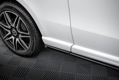 Seitenschweller Ansatz (Paar) V.1 passend für Mercedes V-Klasse Extra Long AMG-Line W447 schwarz Hochglanz