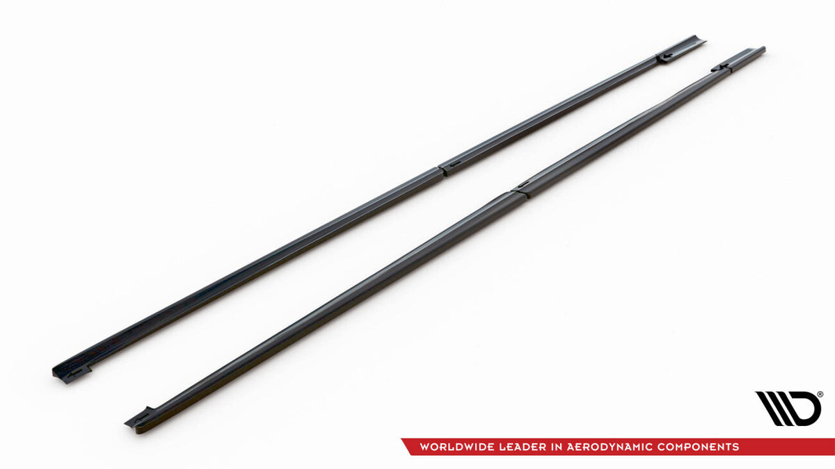 Seitenschweller Ansatz (Paar) V.1 passend für Mercedes V-Klasse Extra Long AMG-Line W447 schwarz Hochglanz