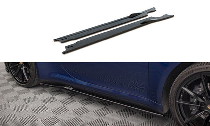 Seitenschweller Ansatz (Paar) V.1 passend für Porsche 911 Carrera Aero / Carrera GTS 992 schwarz Hochglanz