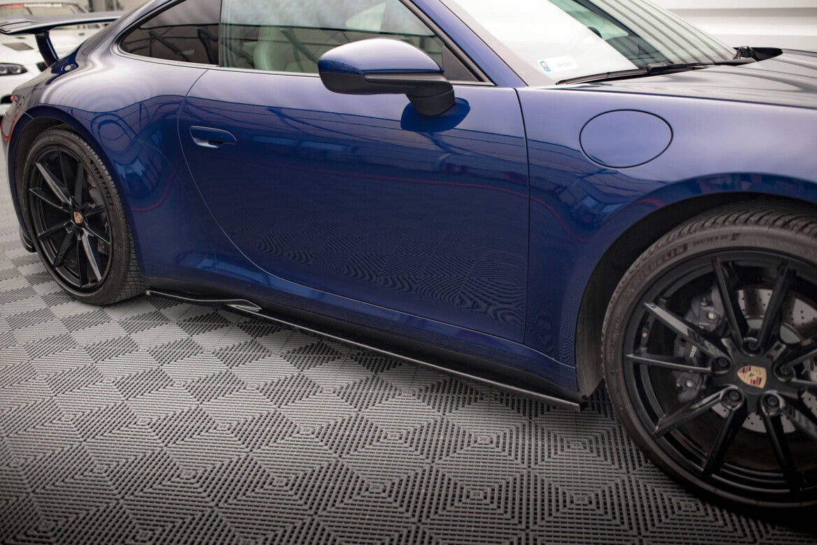 Seitenschweller Ansatz (Paar) V.1 passend für Porsche 911 Carrera Aero / Carrera GTS 992 schwarz Hochglanz
