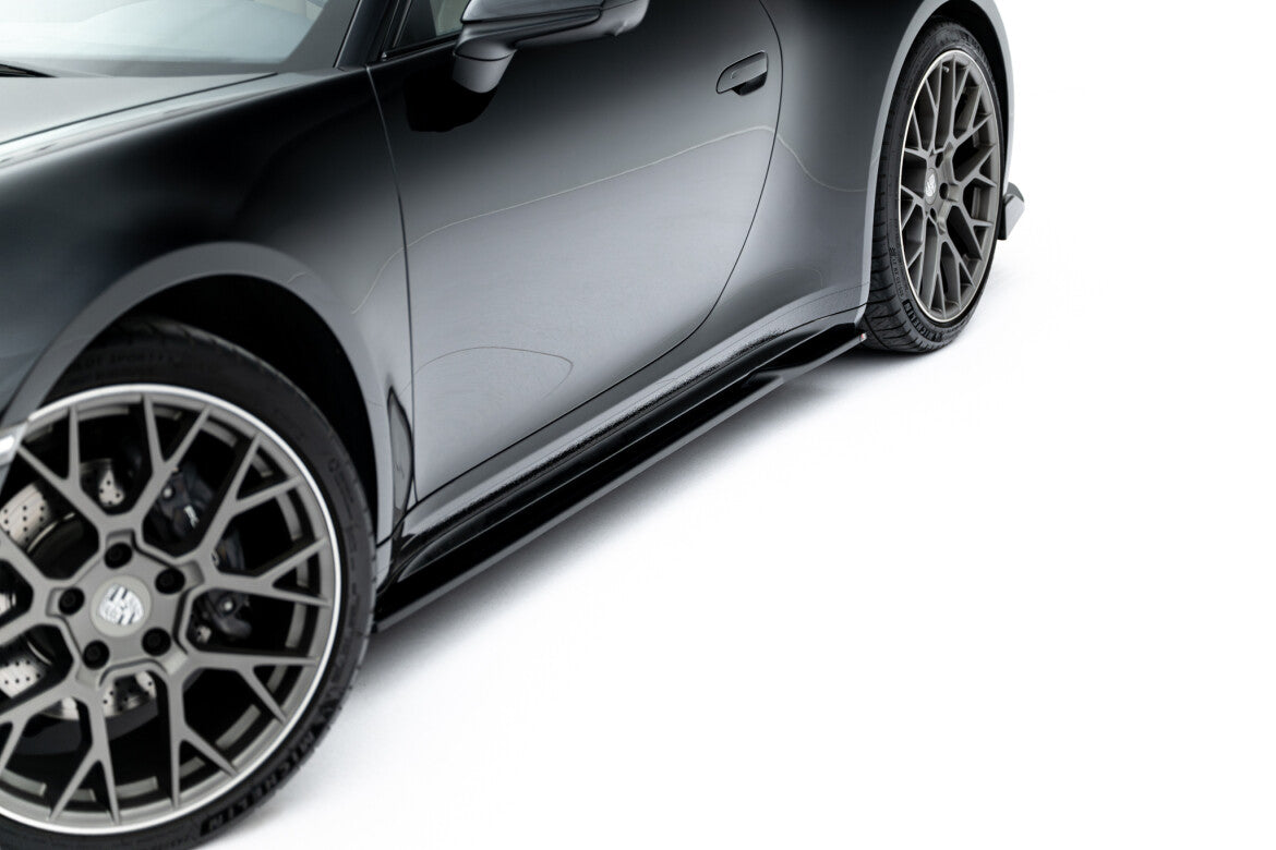 Seitenschweller Ansatz (Paar) V.1 passend für Porsche 911 Carrera Sport Design 992 schwarz Hochglanz