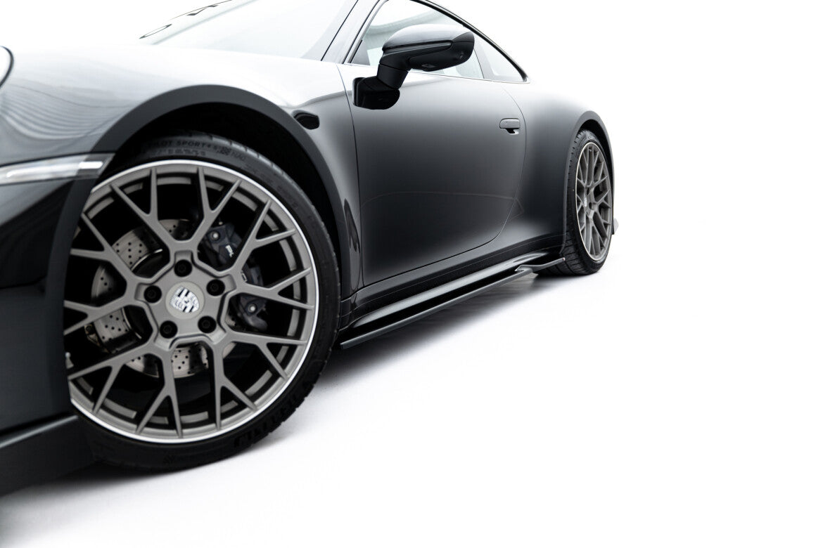 Seitenschweller Ansatz (Paar) V.1 passend für Porsche 911 Carrera Sport Design 992 schwarz Hochglanz