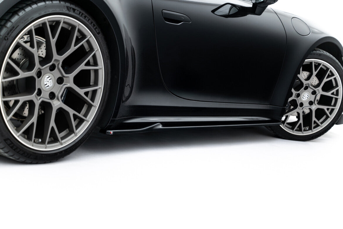 Seitenschweller Ansatz (Paar) V.1 passend für Porsche 911 Carrera Sport Design 992 schwarz Hochglanz