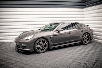 Seitenschweller Ansatz (Paar) V.1 passend für Porsche Panamera / Panamera Diesel / Panamera Turbo 970 schwarz Hochglanz