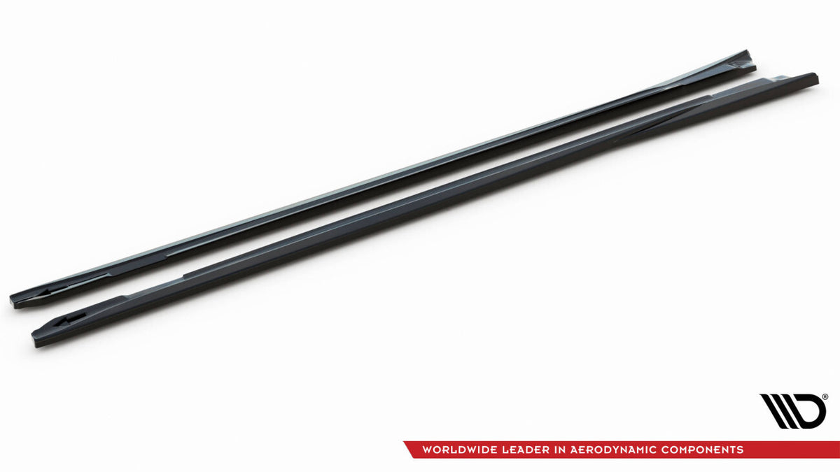Seitenschweller Ansatz (Paar) V.1 passend für Porsche Panamera / Panamera Diesel / Panamera Turbo 970 schwarz Hochglanz