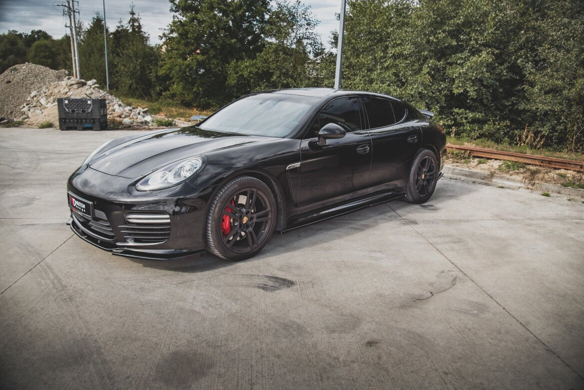 Seitenschweller Ansatz (Paar) V.1 passend für Porsche Panamera Turbo 970 FL schwarz Hochglanz